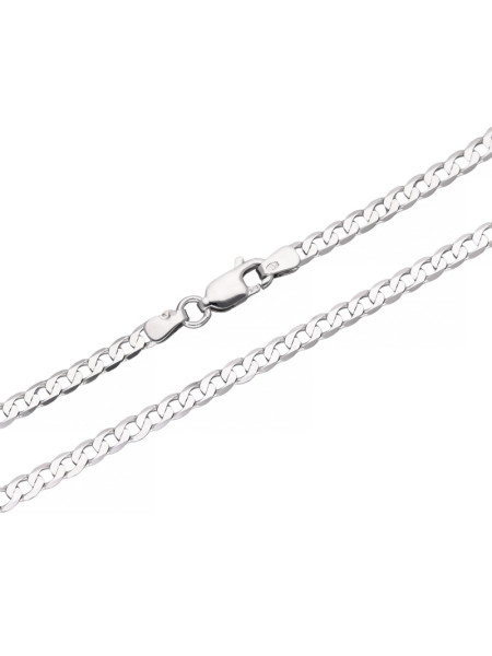 Łańcuszek Pancerka z białego złota 50cm