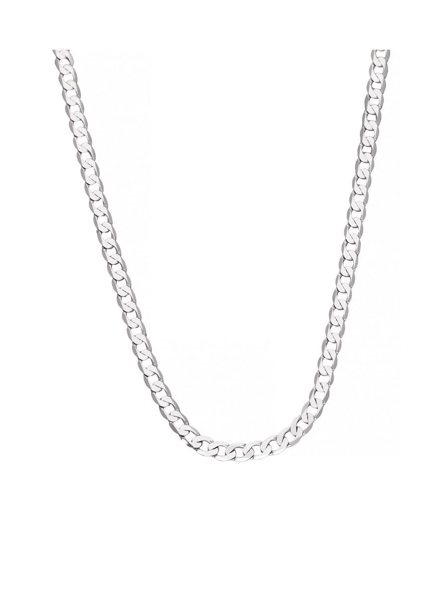 Łańcuszek Pancerka z białego złota 50cm