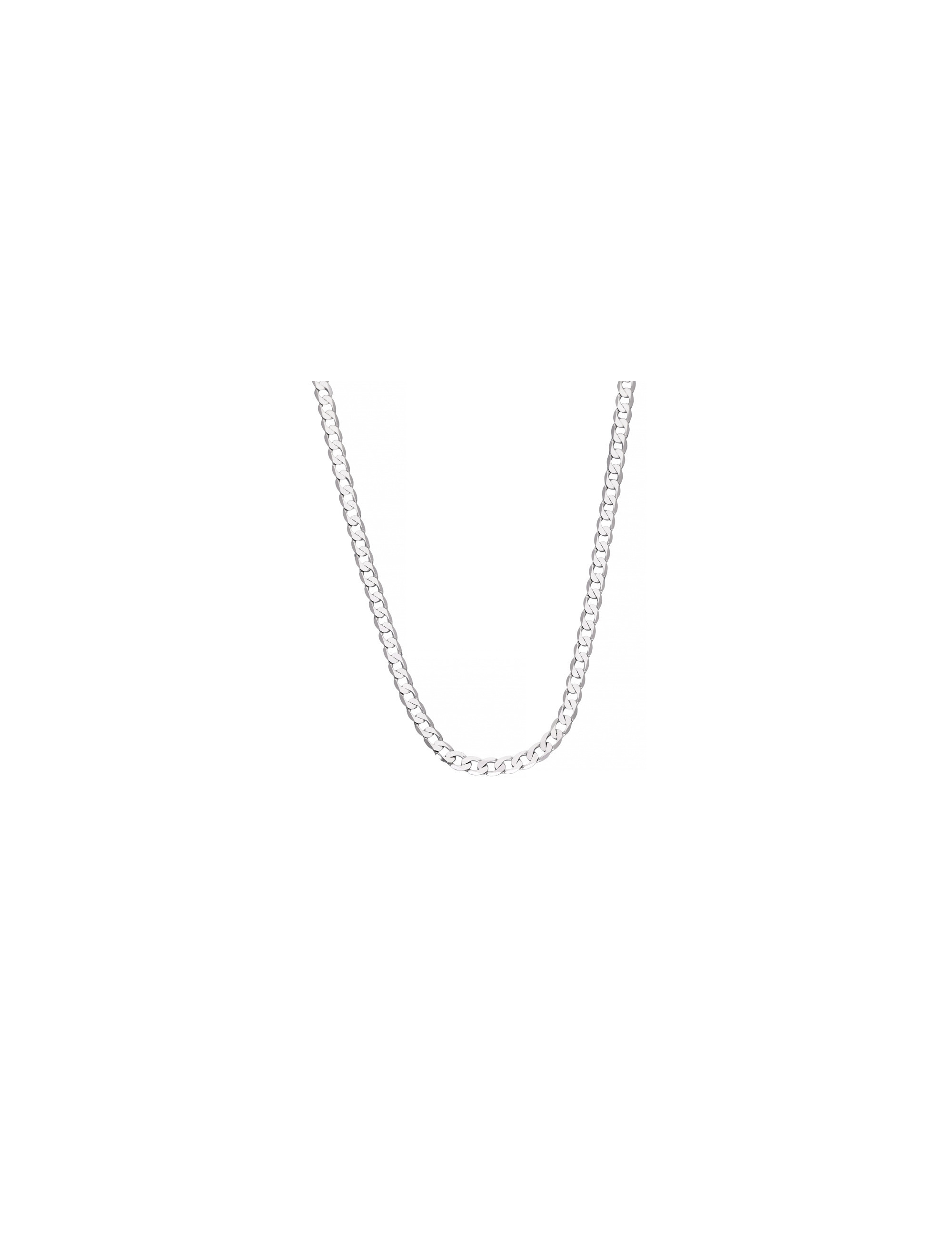 Łańcuszek Pancerka z białego złota 50cm