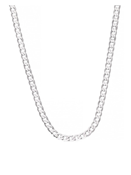 Łańcuszek Pancerka z białego złota 50cm