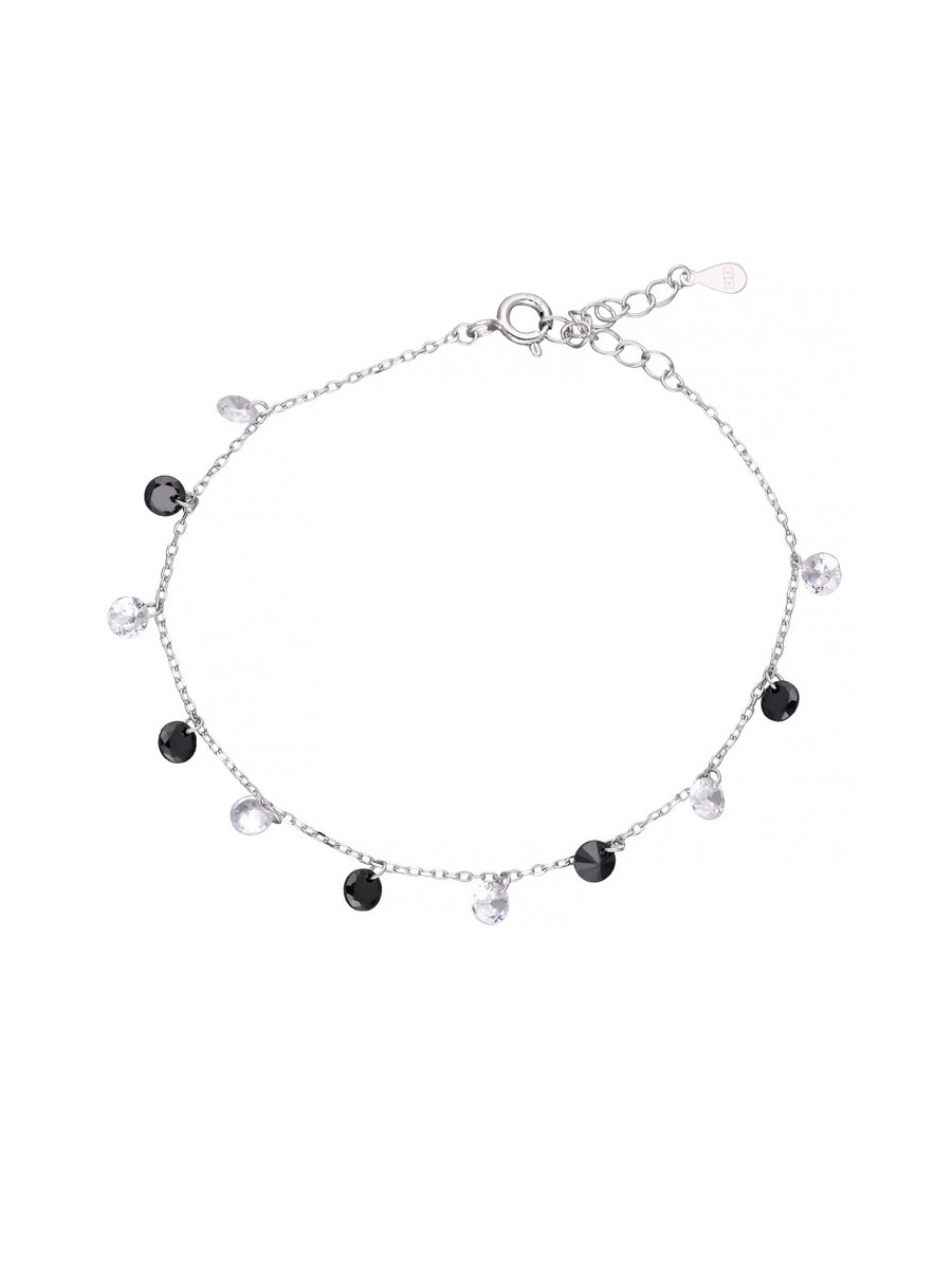 Srebrna bransoletka z cyrkoniami