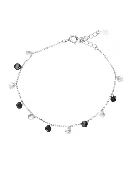 Srebrna bransoletka z cyrkoniami