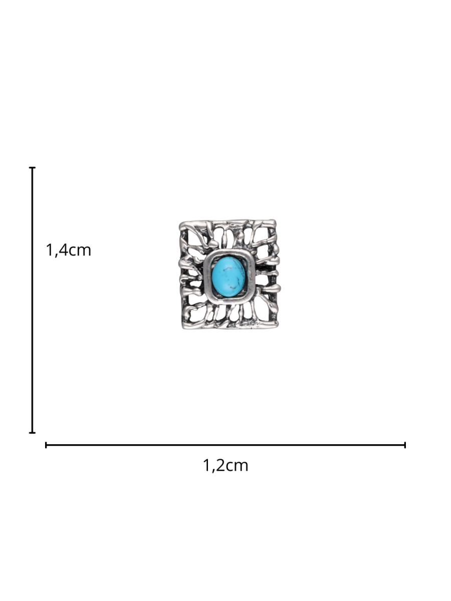 Srebrne kolczyki z turkusem