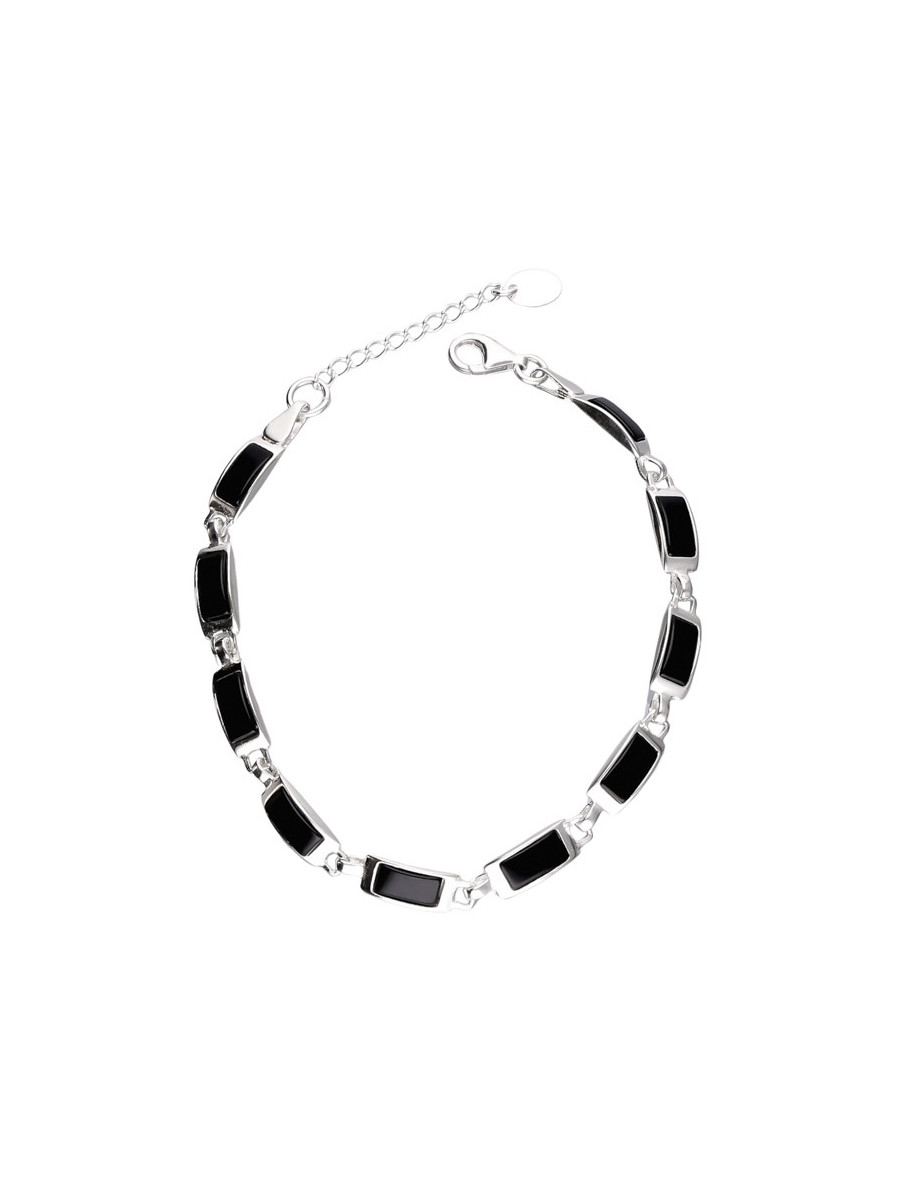 Srebrna bransoletka z kamieniami