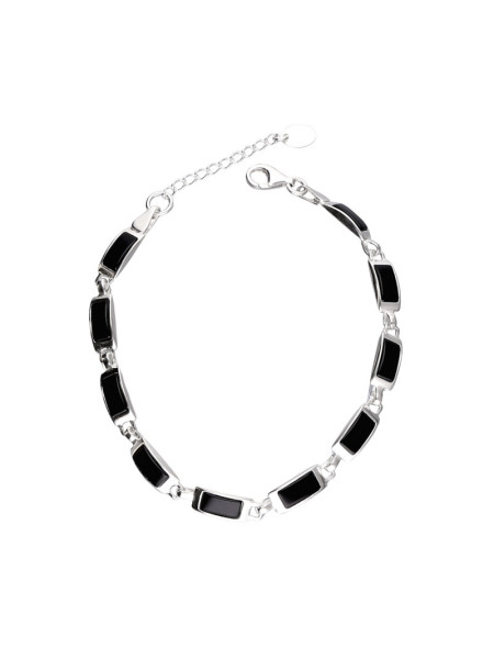 Srebrna bransoletka z kamieniami