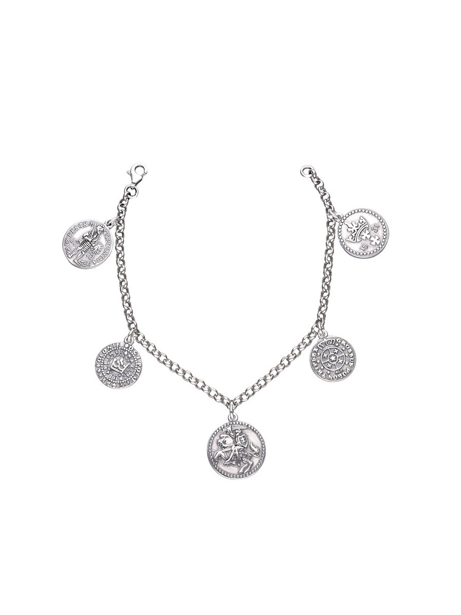 Srebrna bransoletka z podobiznami