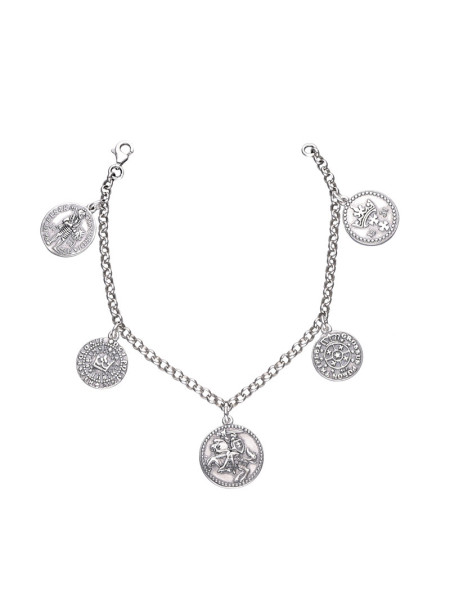 Srebrna bransoletka z podobiznami