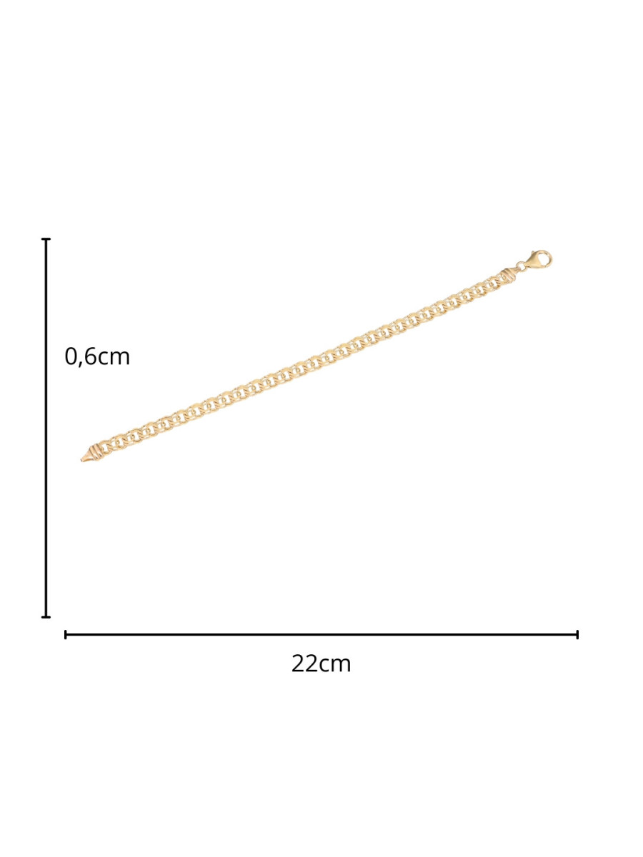 Złota bransoletka 8k 22cm