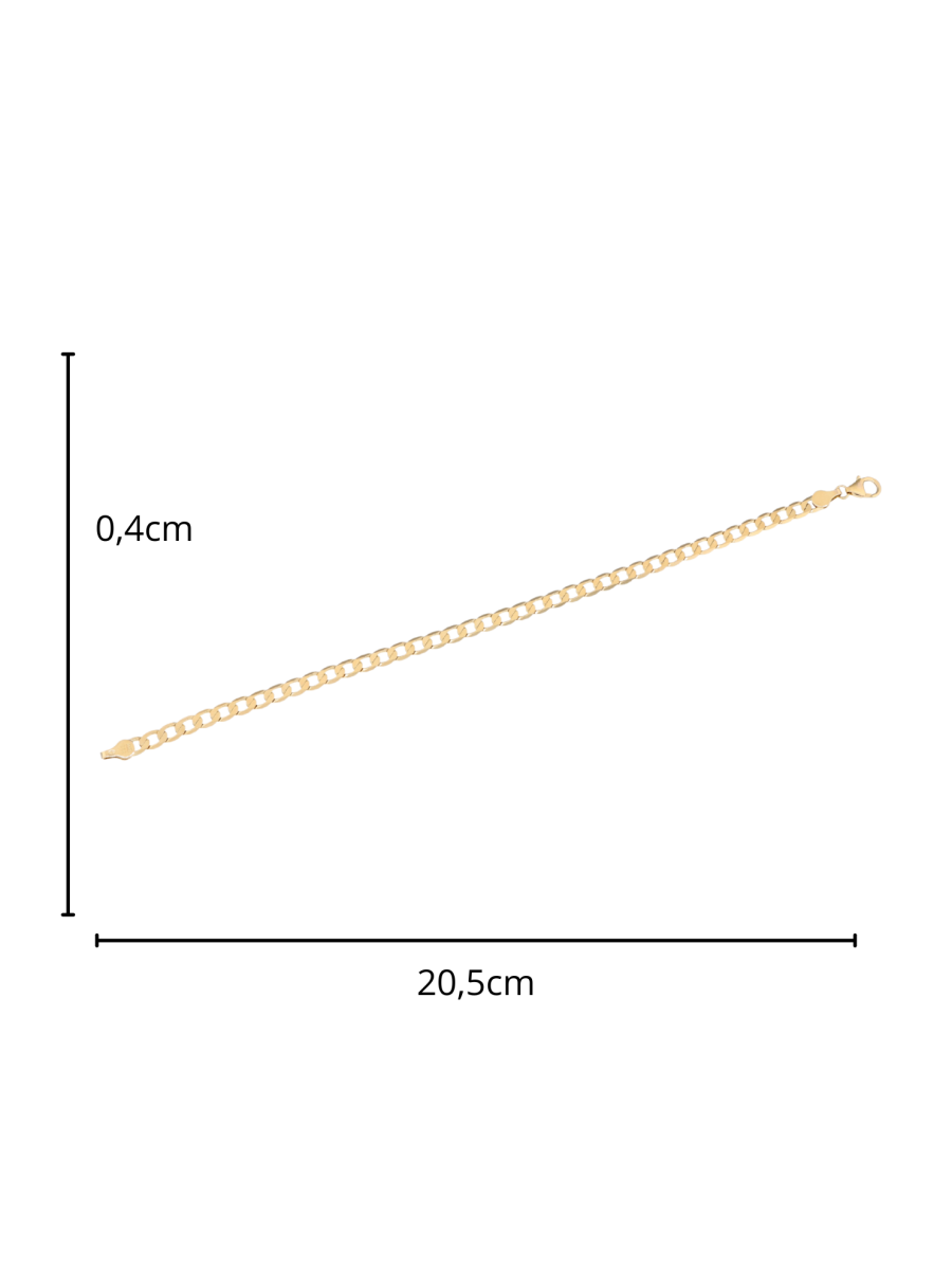 Złota bransoletka pancerka 8k 20.5cm