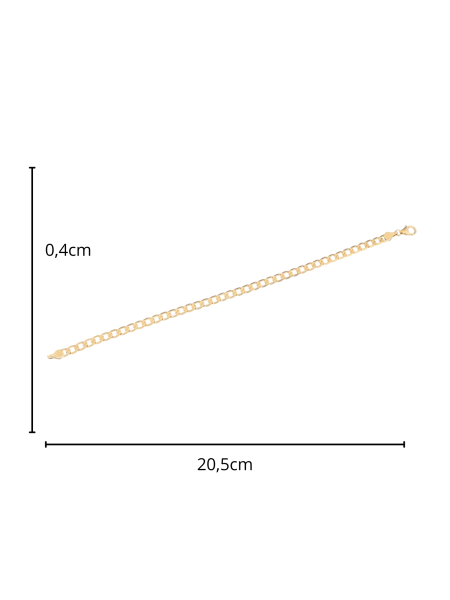 Złota bransoletka pancerka 8k 20.5cm