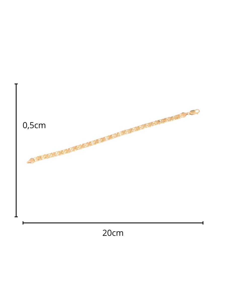 Złota bransoletka królewska 8k 20cm