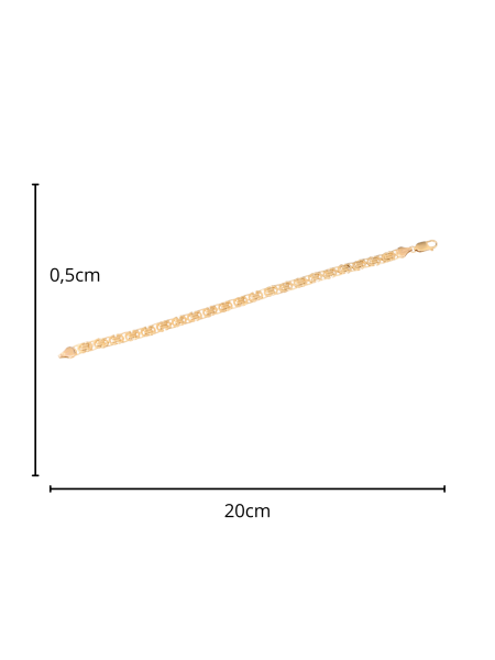 Złota bransoletka królewska 8k 20cm