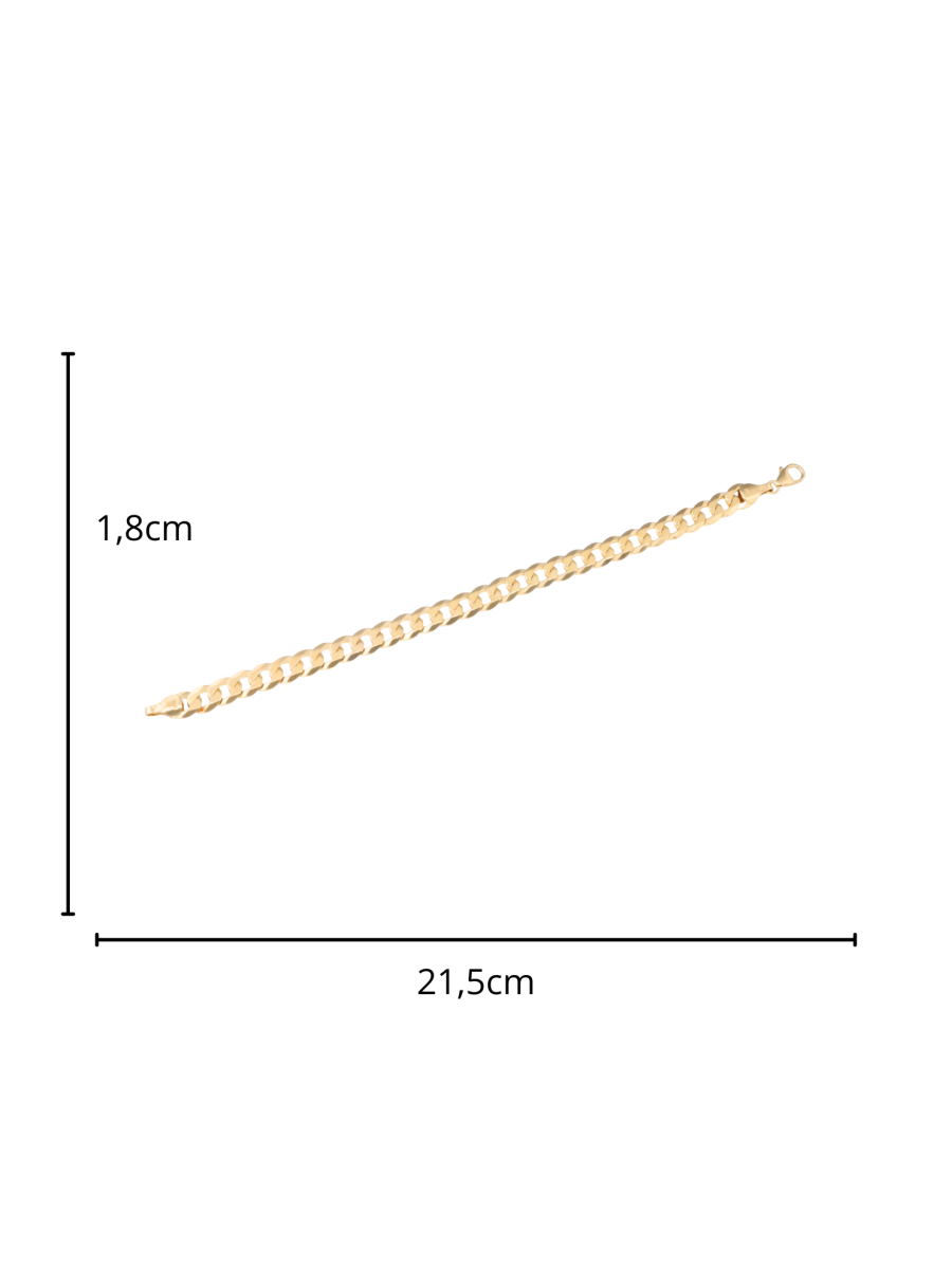 Złota bransoletka pancerka 8k 21,5cm