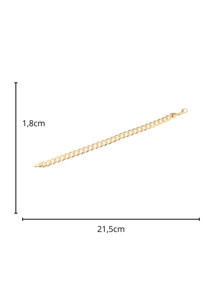 Złota bransoletka pancerka 8k 21,5cm