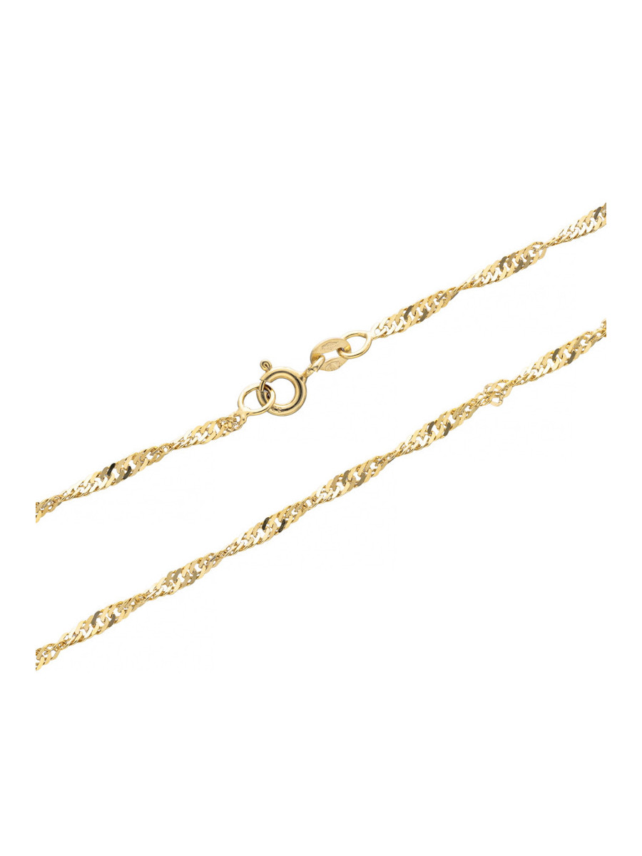 Złoty łańcuszek skręcany 8k 45cm