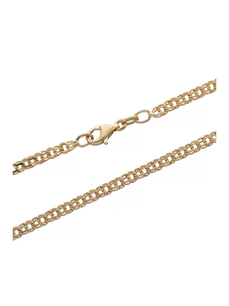 Złoty łańcuszek o splocie Garibaldi 8k 45cm