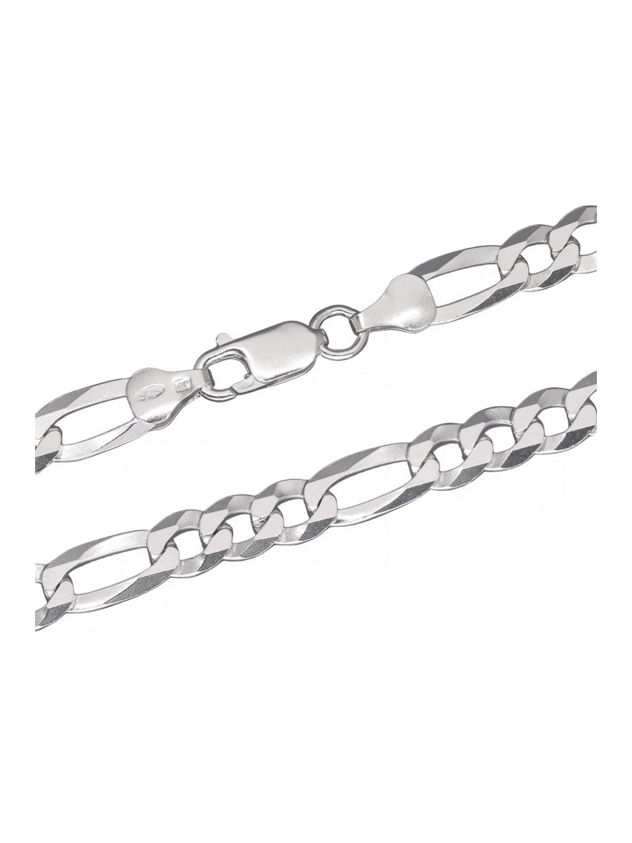 Srebrny łańcuch Figaro 50cm