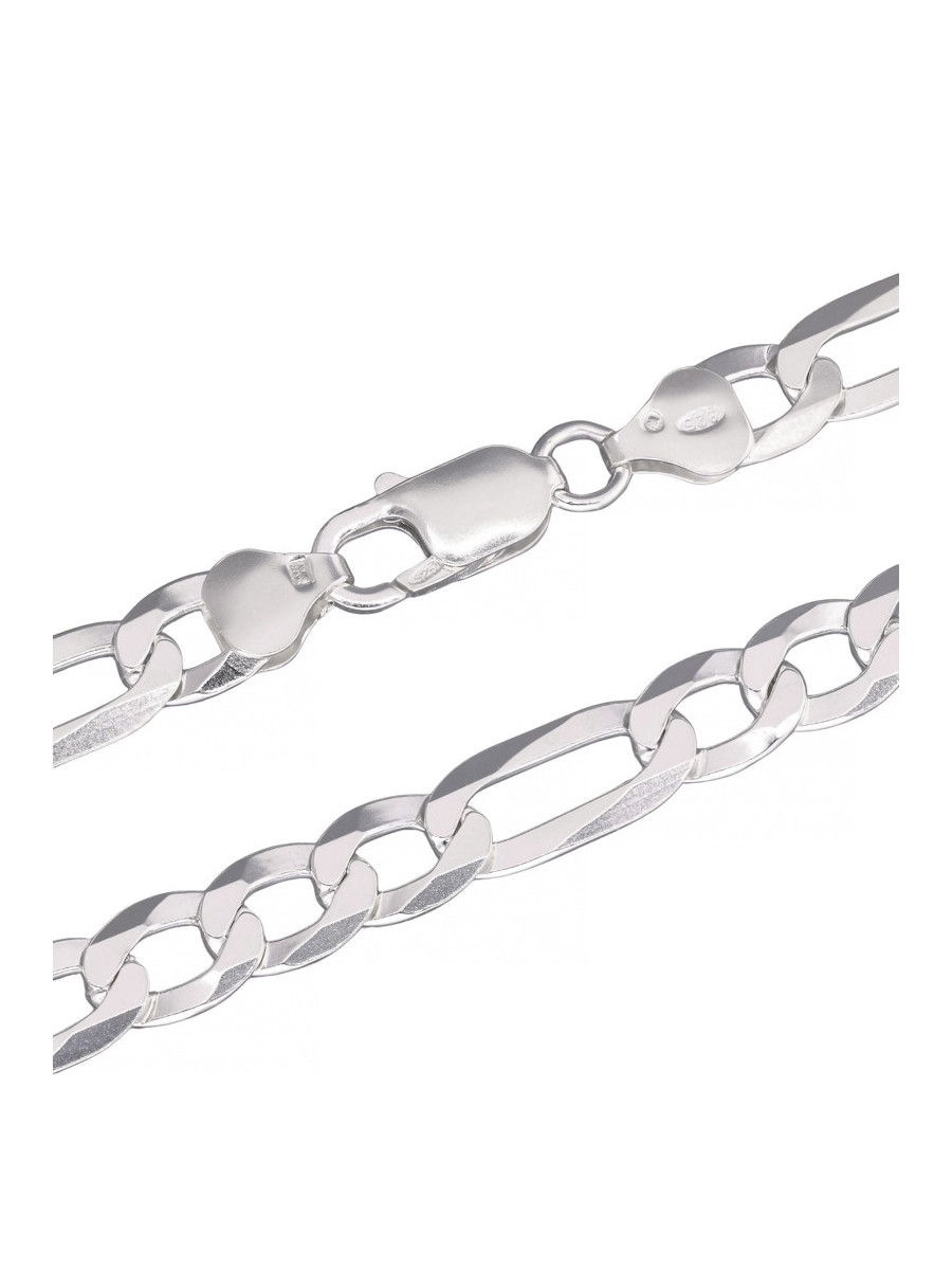 Srebrny łańcuch Figaro 50cm