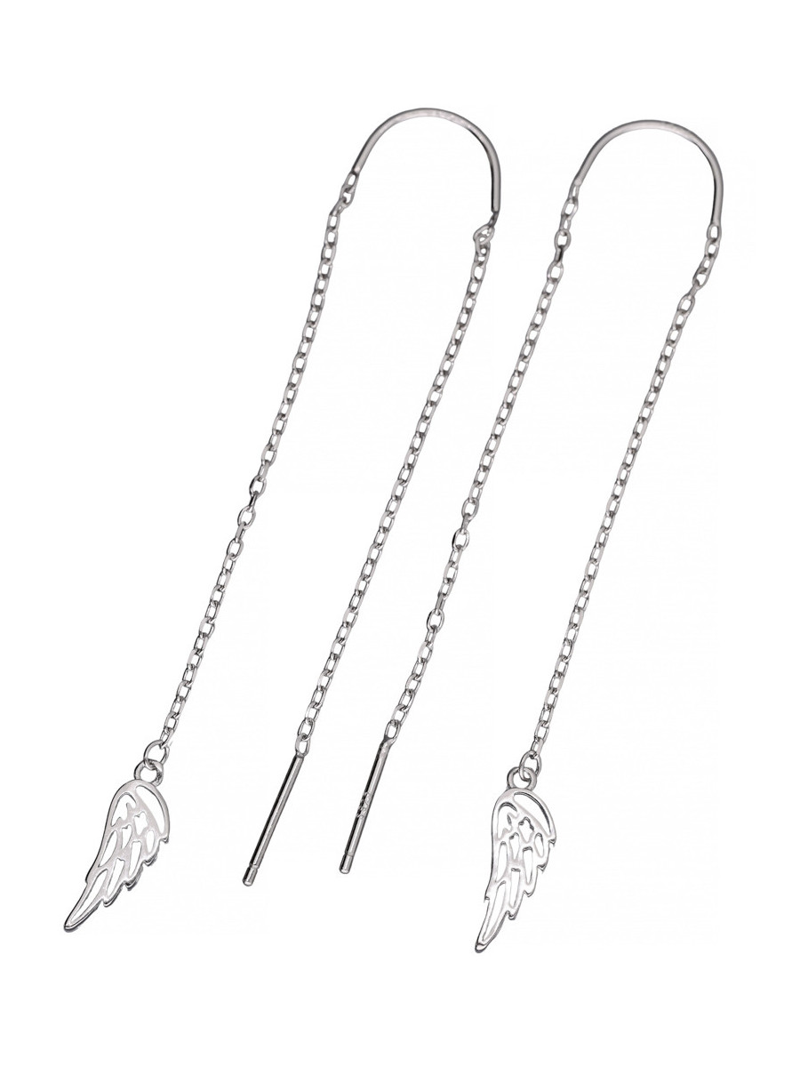 Srebrne kolczyki liście