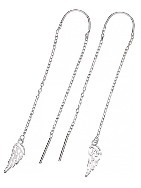 Srebrne kolczyki liście