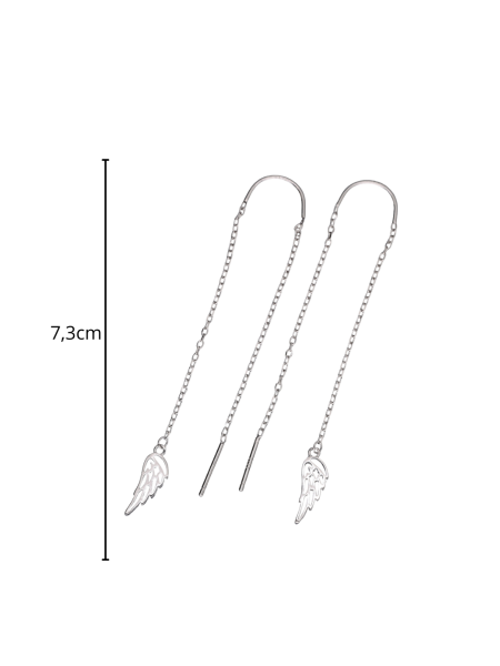 Srebrne kolczyki liście