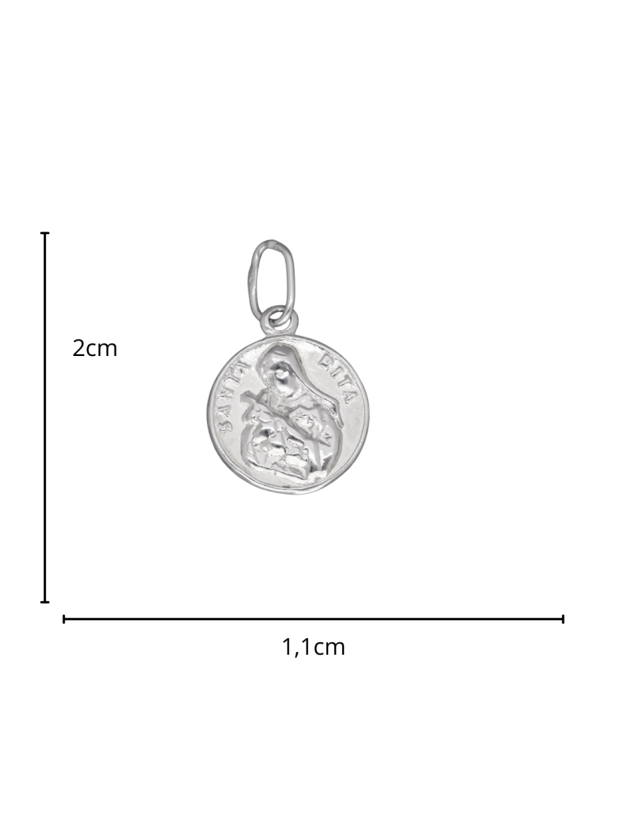 Srebrny medalik ze św. Ritą