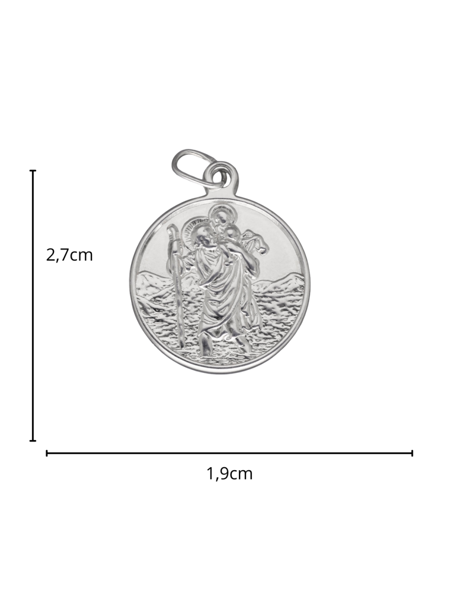Srebrna zawieszka ze św Krzysztofem
