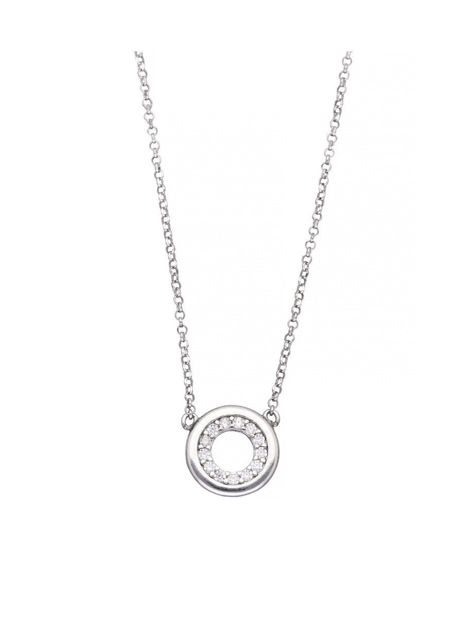 Srebrna celebrytka koło z cyrkoniami