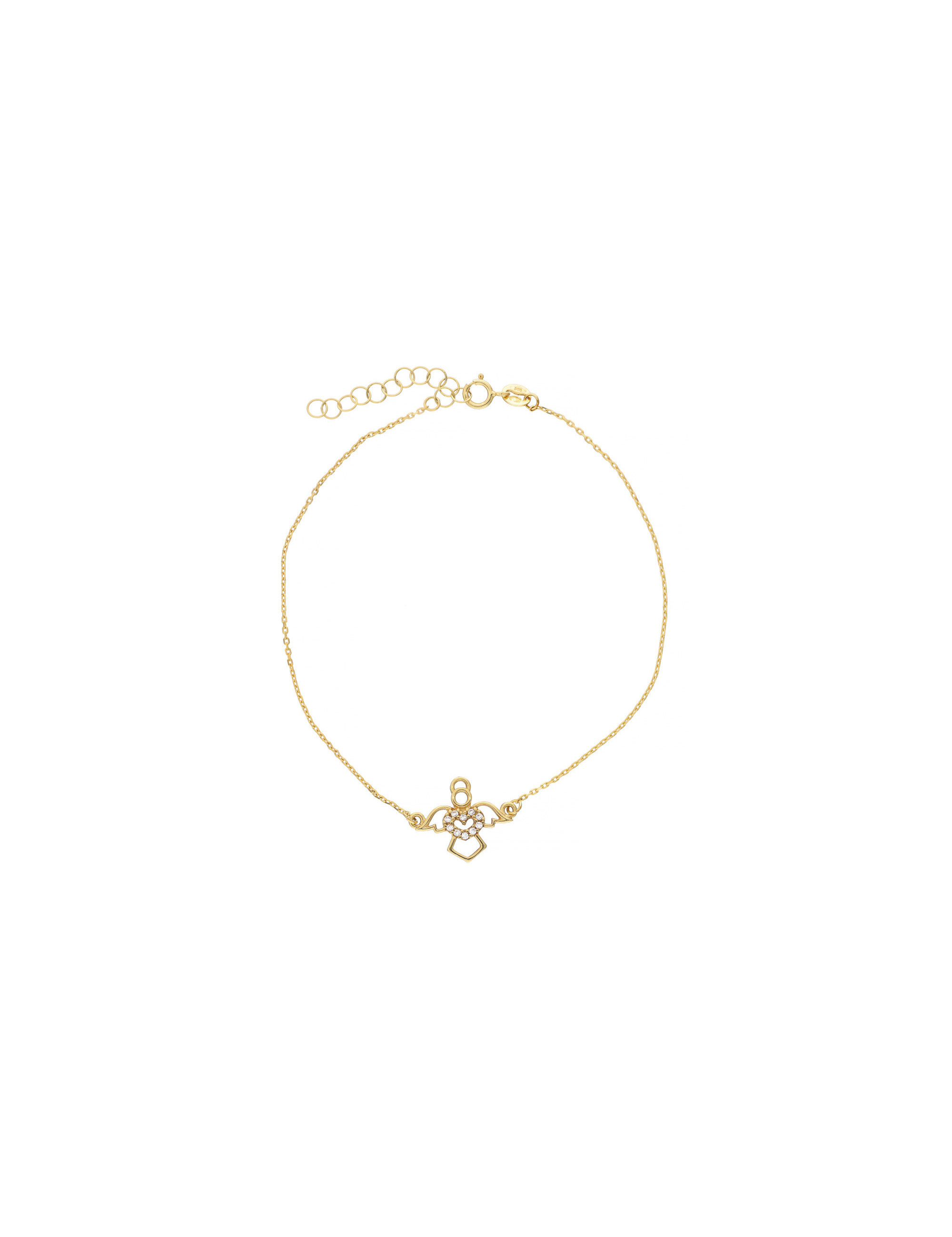 Celebrytka złota bransoletka z zawieszką aniołka – prezent z przesłaniem | JubilerDukat