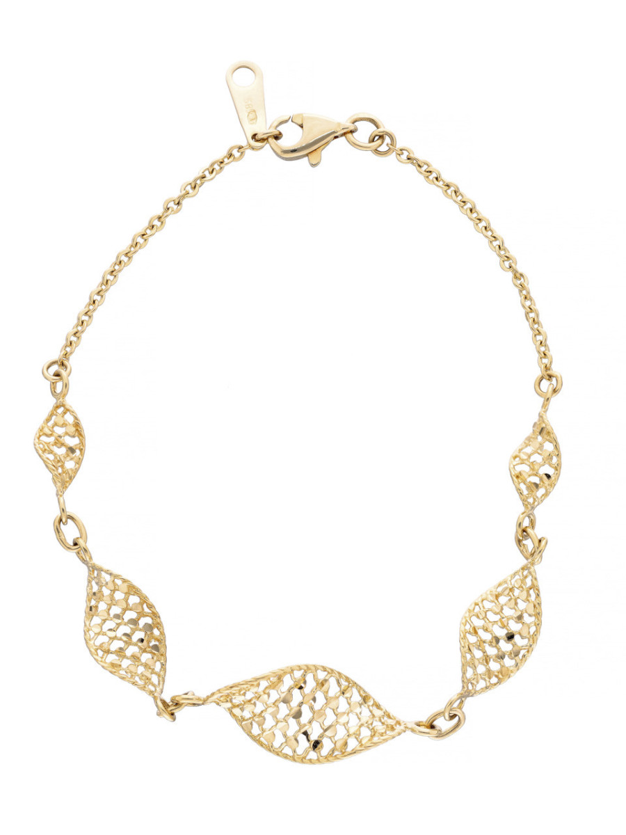 Bransoletka ze złota 585 – subtelny skręcany splot dla...